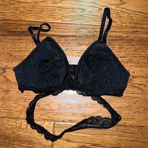 Gilly Hicks black lace bralette